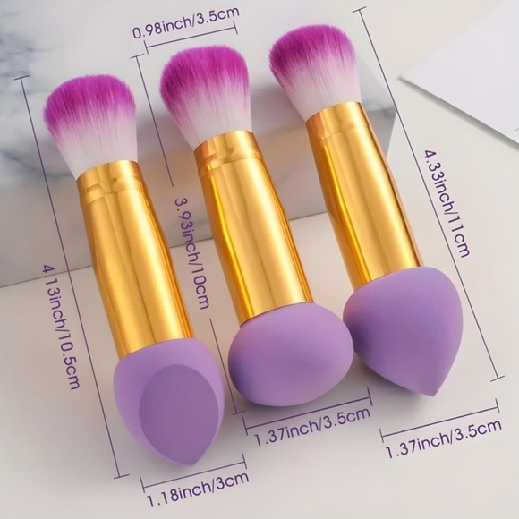 Purple and Gold Makeup Brush Set NWT - Picture 2 of 7